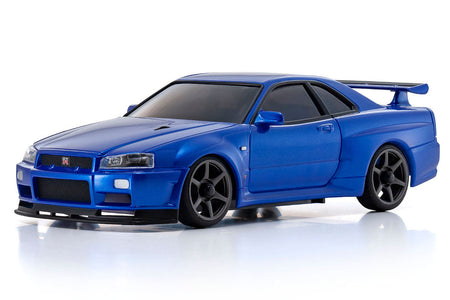 Kyosho MINI-Z AWD MA-020 Series Readyset Nissan Skyline GT-R V.spec II Nur (R34) Metallic Blue Default Title