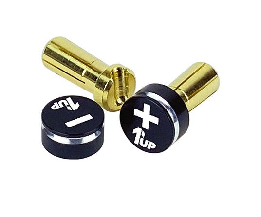 1UP Racing LowPro Bullet Plugs & Grips, 5mm, Stealth 190412 Default Title