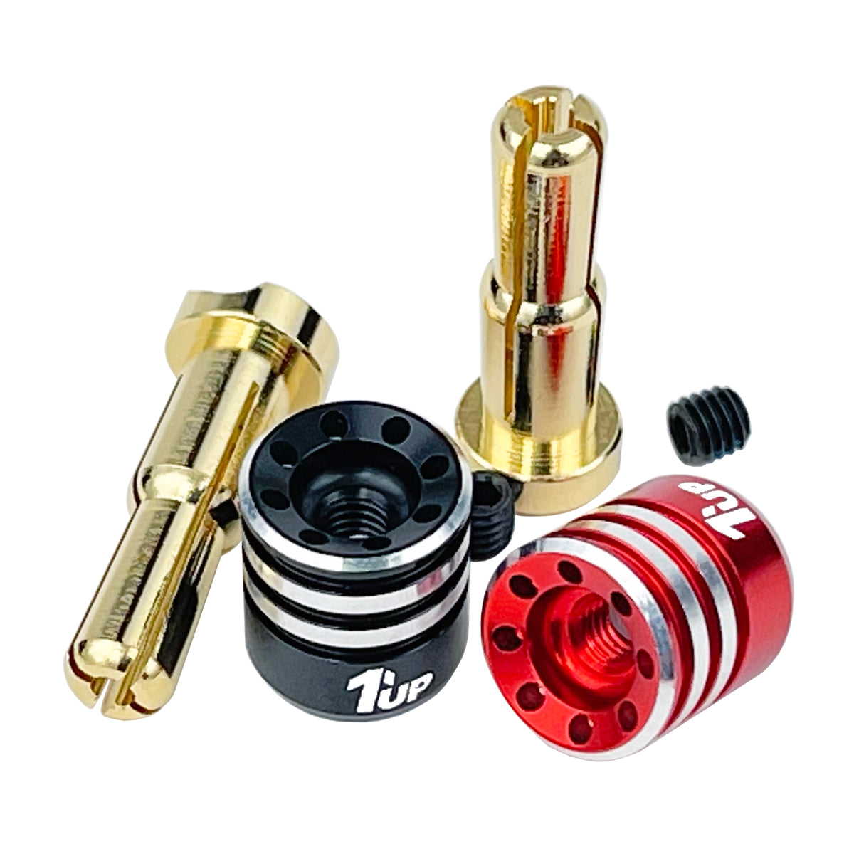 1UP Racing Heatsink Bullet Plugs & Grips, 4/5 Stepped 190437 Default Title