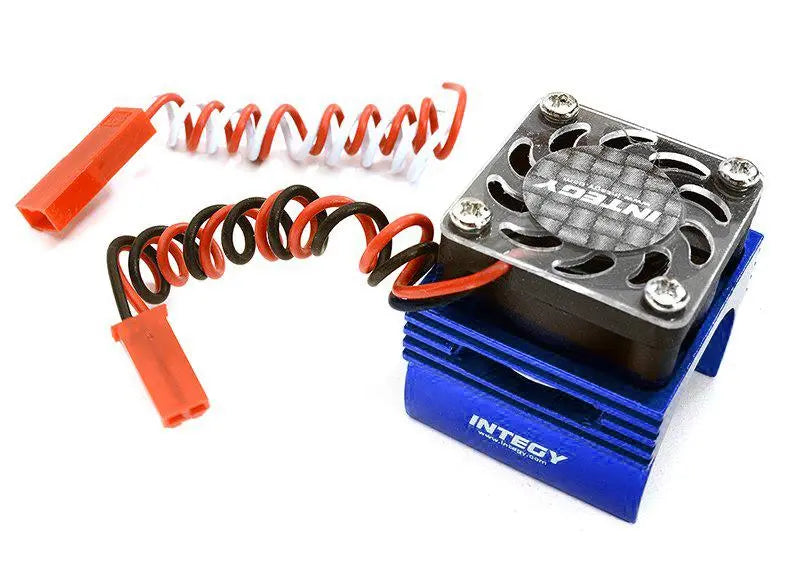 Integy Blue Super Brushless Motor Heatsink Cooling Fan Traxxas 1/16 E-Revo, Slash, Summit, Rally C23141BLUE