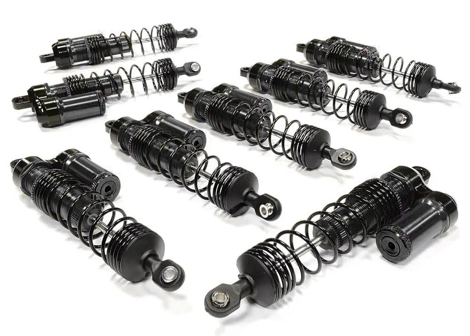 Integy Billet Machined Piggyback Shock Set (8) for Traxxas 1/10 Scale E-Maxx Brushless C26065BLACK