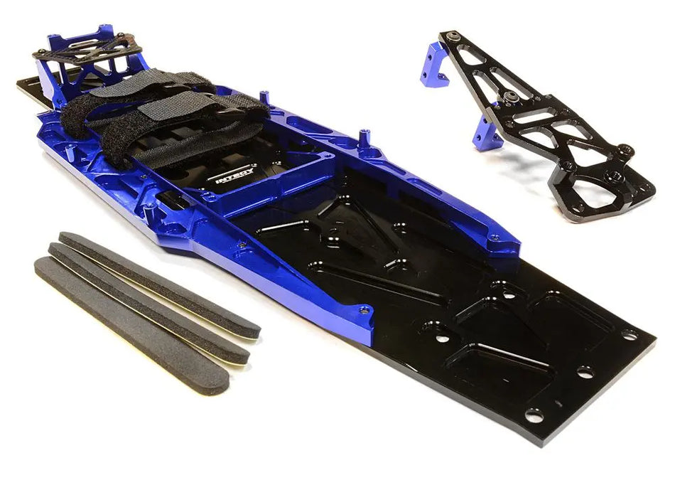 Integy Billet Machined Complete LCG Chassis Conversion Kit for Traxxas 1/10 Slash 2WD C26146BLUE