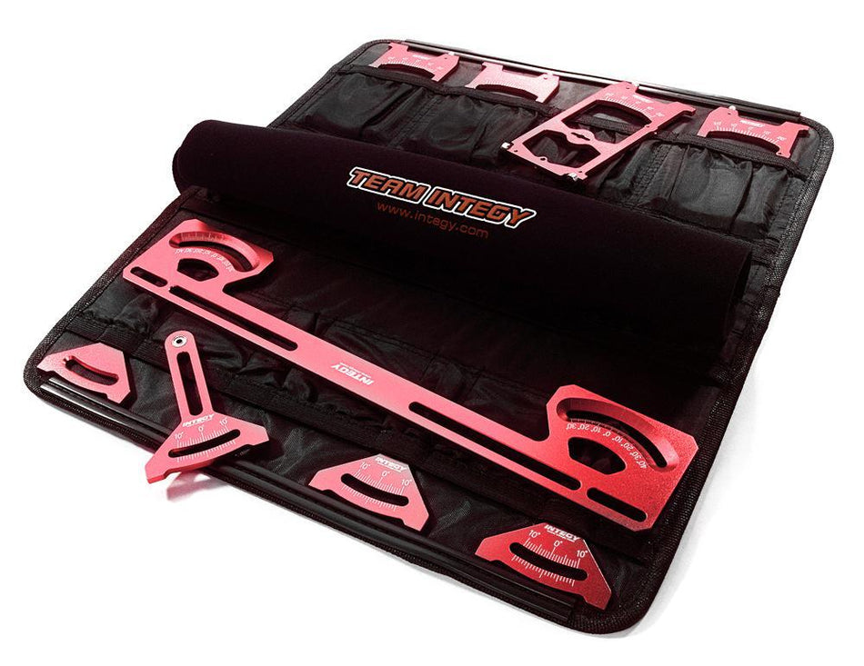 Integy Red Universal Setup Station for Most 1/10 Off-Road Buggies, Short Course & Trucks C26948RED
