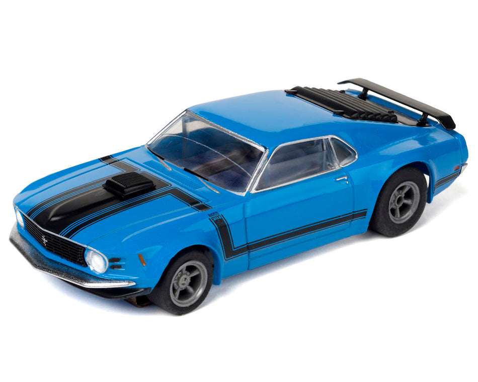 AFX Collector Series Mustang Boss 302 HO Slot Car (Grabber Blue) (LWB) (Mega G+) 22026