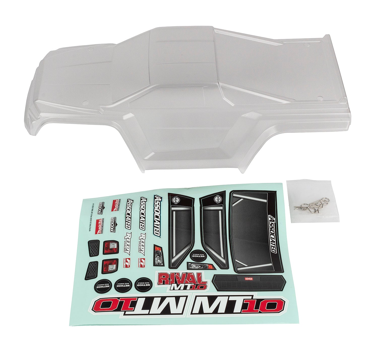 Team Associated RIVAL MT10 Body V2 Clear 25829 Default Title