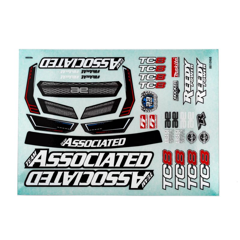 Team Associated RC10TC8 Decal Sheet  32081