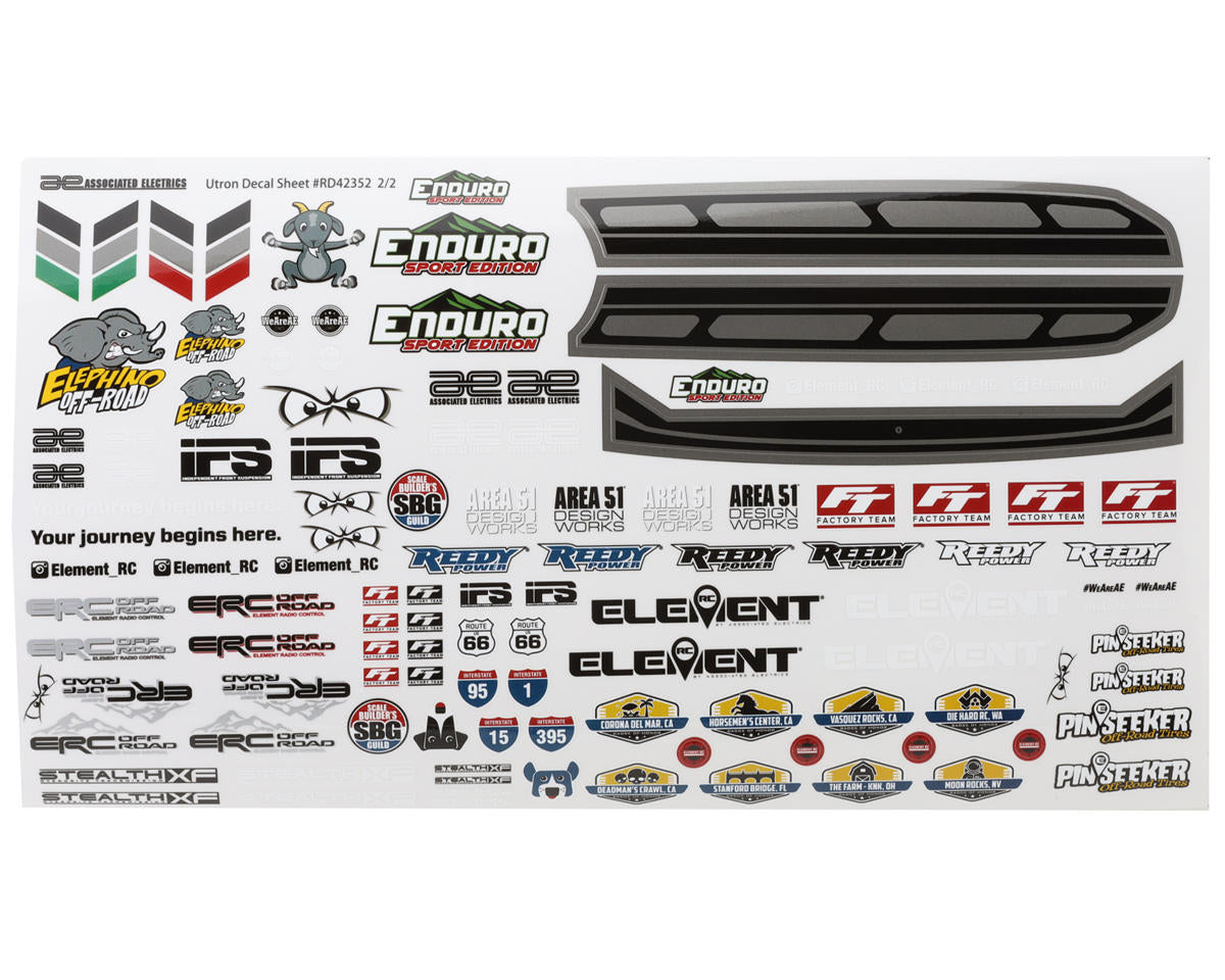 Element RC Enduro SE Utron Body Set Clear 42351 Default Title