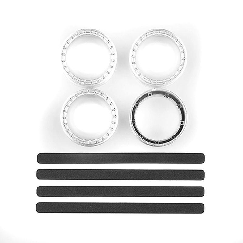 Team Associated DC10 FT Adjustable Wheel Rims, White 72244
