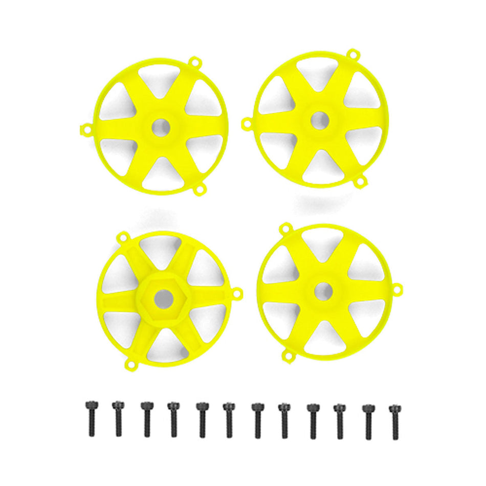 Team Associated DC10 FT Adjustable Wheel Face Plate, Fluorescent Yellow 72270