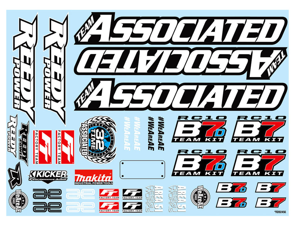 Team Associated Decal Sheet 92465