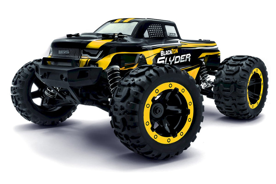 BlackZon Slyder MT 1/16 4WD Electric Monster Truck - RTR - Yellow 540116