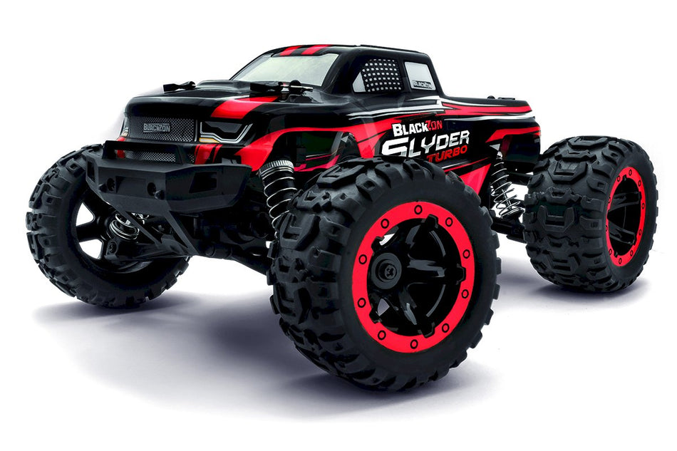 BlackZon Slyder MT Turbo 1/16 4WD 2S Brushless Monster Truck - Red 540211