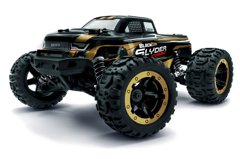 BlackZon Slyder MT Turbo 1/16 4WD 2S Brushless Monster Truck - Gold 540212