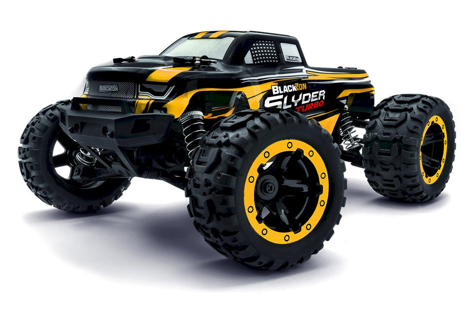 BlackZon Slyder MT Turbo 1/16 4WD 2S Brushless Monster Truck - Yellow 540213