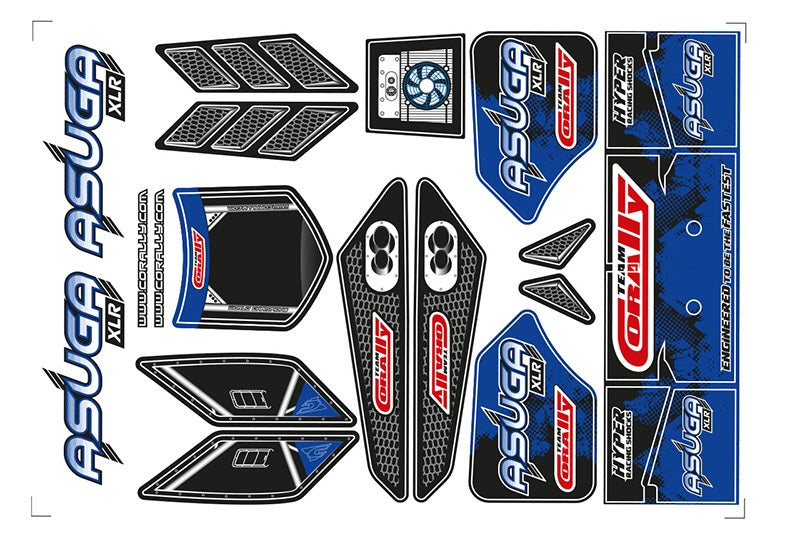 Corally Body Decal Sheet Asuga XLR Blue