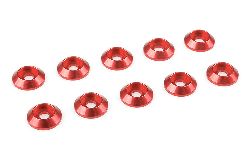 Corally Red Aluminum Washer for M3 Flat Head Screws OD=8mm