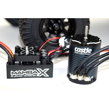 Castle Creations Mamba X ESC Waterproof Sensored Brushless Combo 1900kV Slate 010-0155-08 Default Title