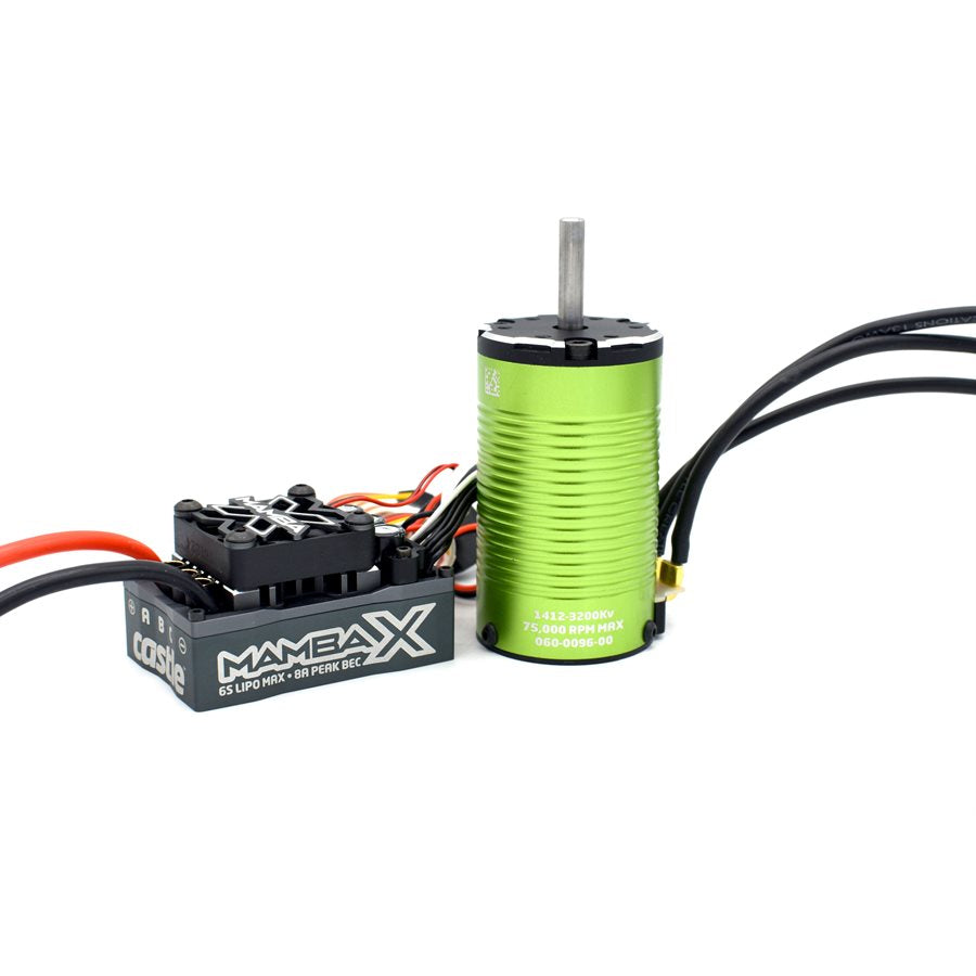 Castle Creations Mamba X SCT 1/10 Brushless Combo 1412 2100kV 5mm Shaft 010-0155-15 Default Title