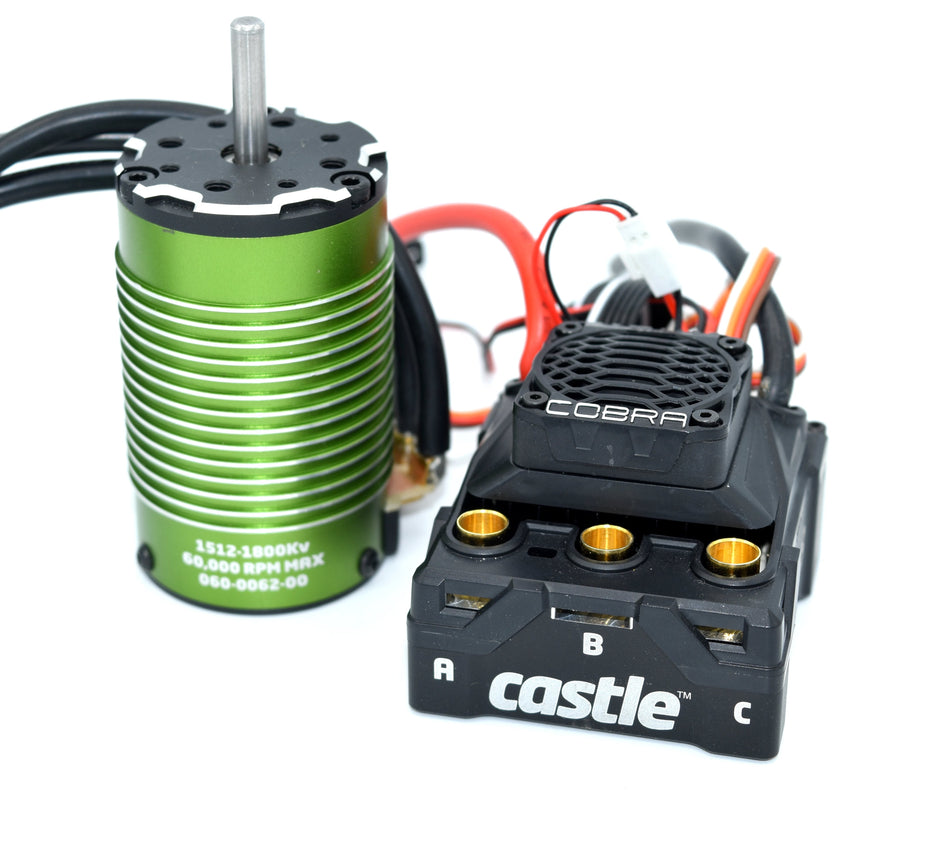 Castle Creations Cobra 8 6S 1/8 Scale Brushless Motor & ESC Combo (1800Kv) w/1512 Sensored Motor