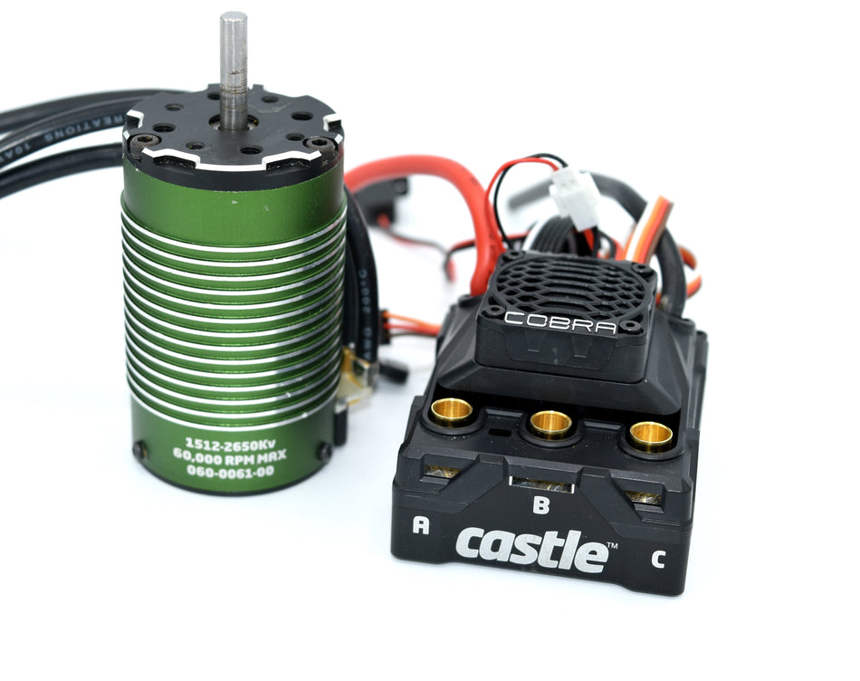 Castle Creations Cobra 8 6S 1/8 Scale Brushless Motor & ESC Combo (2650Kv) w/1512 Sensored Motor