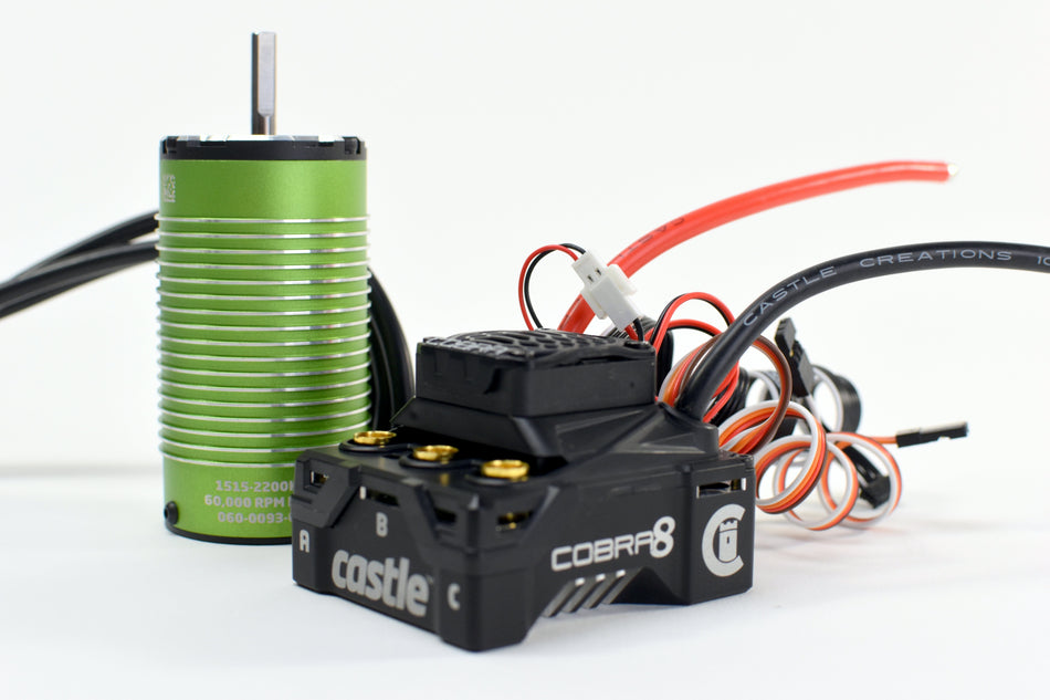 Castle Creations Cobra 8 6S 1/8 Scale Brushless Motor & ESC Combo (2200Kv) w/1515 V2 Sensored Motor