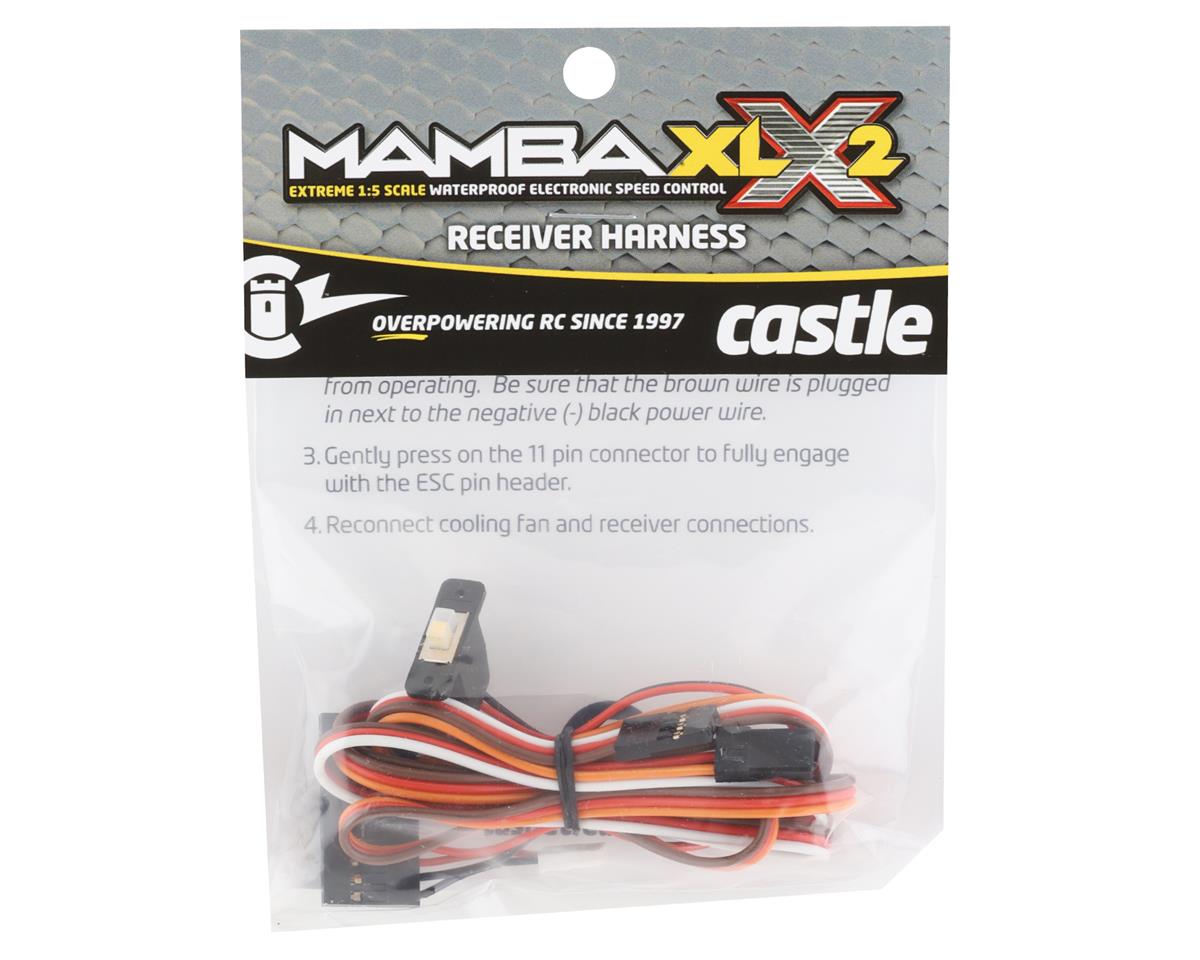 Castle Creations Mamba XLX 2 Receiver Harness w/Switch 011-0157-00 Default Title