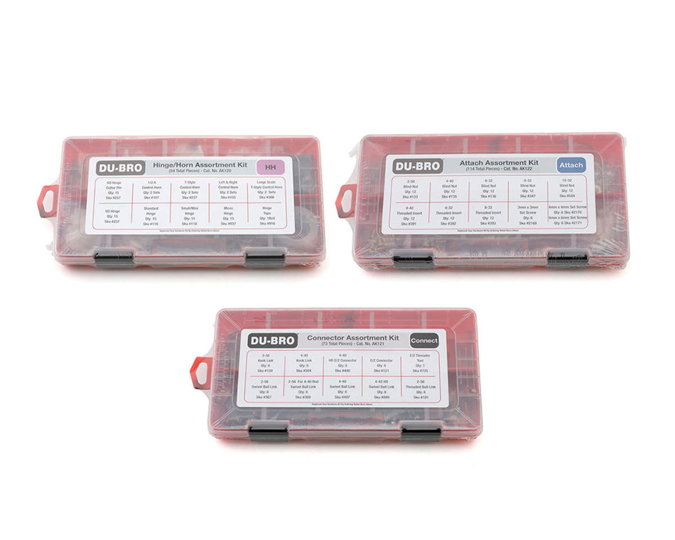 Dubro Attachment Bundle 3 Boxes 271pcs Total DUBAK132