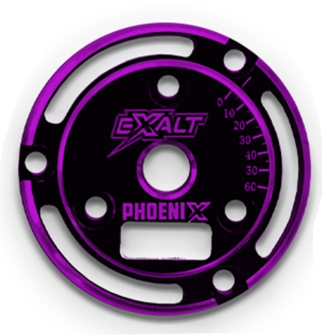 Exalt Black Phoenix Endplate with Purple Chamfered Edges 0233P