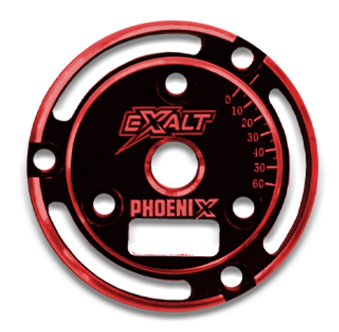 Exalt Black Phoenix Endplate with Red Chamfered Edges 0233R