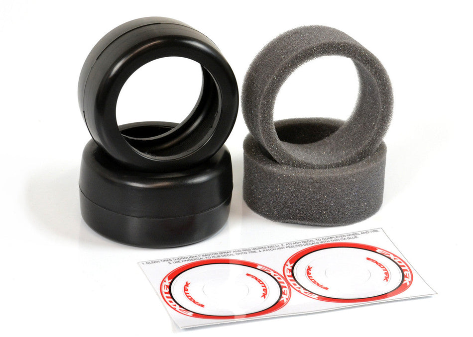 Exotek Racing F1 1/10 Rubber Tires V2- Front 38X (Red-Medium) 2194