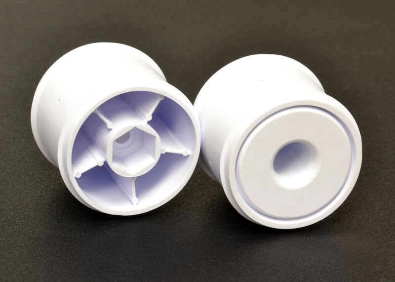 Exotek Racing F1 1/10 Disk Wheels, Rear, White, 1 Pair for Use with F1 2325