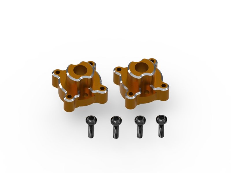 HPI Racing Aluminum Rear Hub Set (Orange / 2pcs), for Venture18 161154
