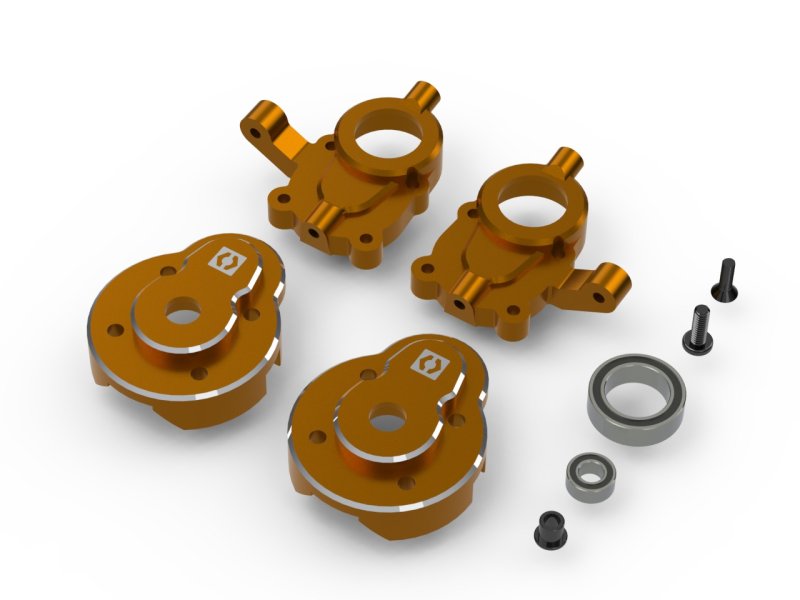 HPI Racing Aluminum Portal Steering Spindle Set (Orange), 161160