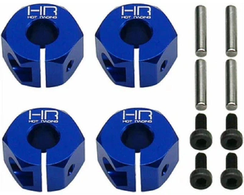 Hot Racing Blue Aluminum 12mm Wheel Hex, for Traxxas Mini Maxx MMX10X06