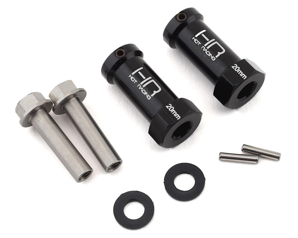 Hot Racing 20mm Wheel Hub Extensions with12mm Hex (2) for Axial SCX Wraith