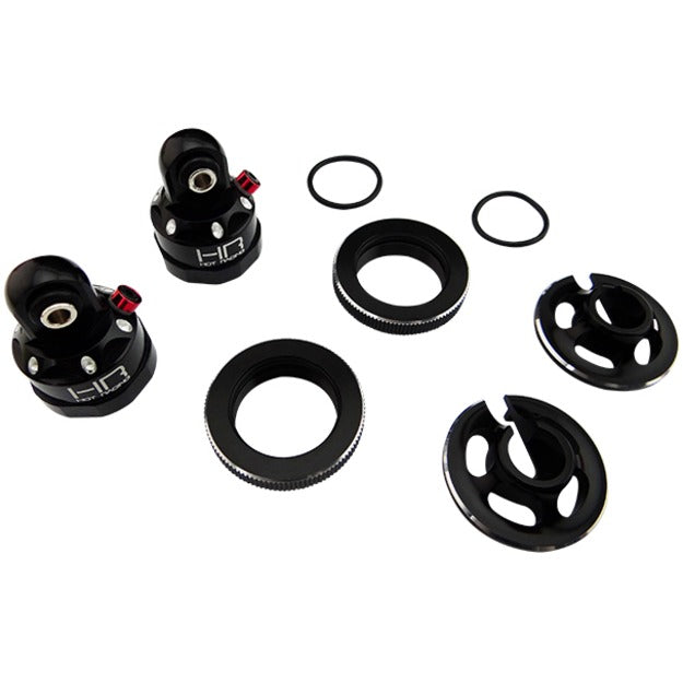 Hot Racing Aluminum Bleeder Shock Caps with Spring Retainer for Traxxas X-Maxx