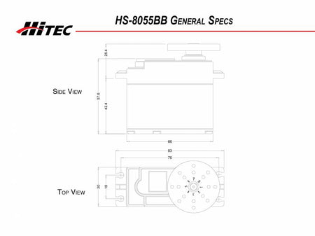 Hitec RCD HS-805BB Mega Giant 1/4 Scale Servo .14sec/343oz @ 6.0v 31805S Default Title