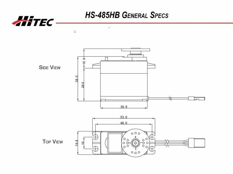 Hitec RCD HS-485HB Karbonite Gear Ball Bearing Servo .17sec/89oz @ 6.0v 33485S Default Title