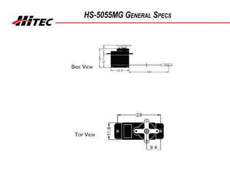 Hitec RCD HS-5055MG Digital Metal Gear Sub Micro Servo, .17sec/22oz @ 6.0v 35055S Default Title