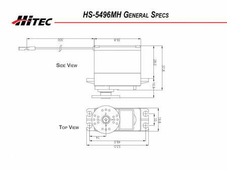 Hitec RCD HS-5496MH Metal Gear High Voltage Digital Servo .15sec/104oz @ 7.4v 35496S Default Title