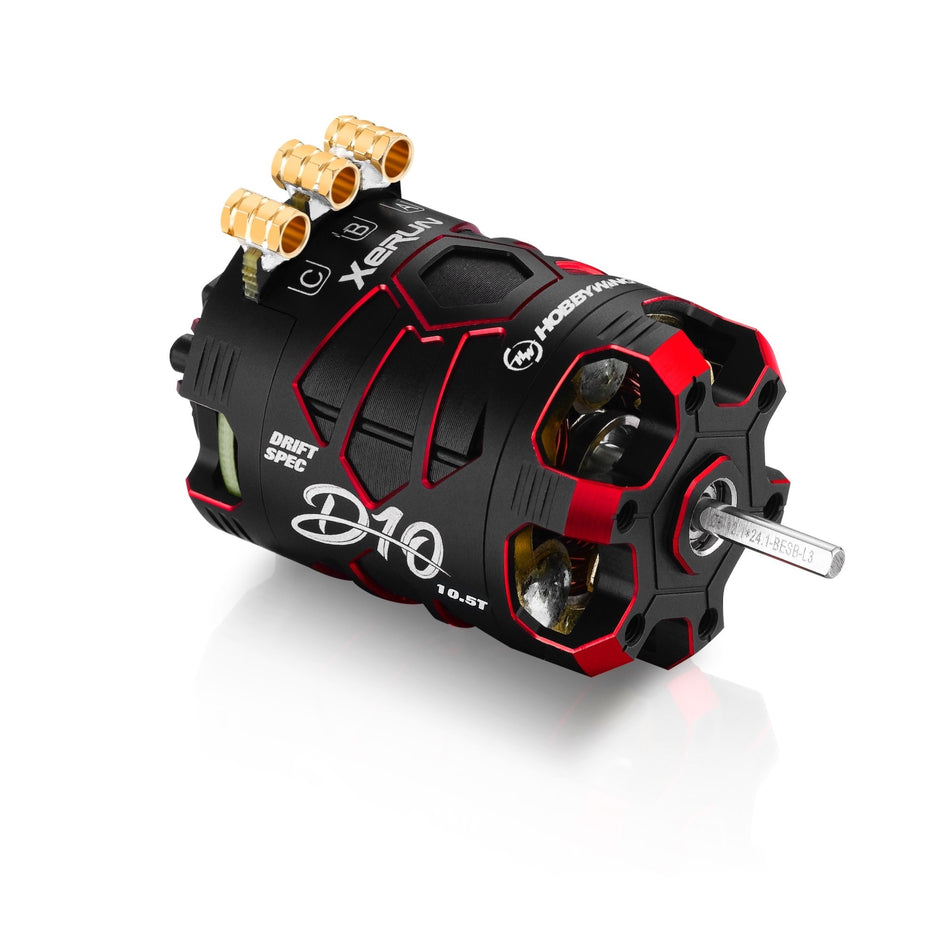 Hobbywing Xerun D10 Drift Brushless Motor 10.5T (Red) HWI30401135 Default Title