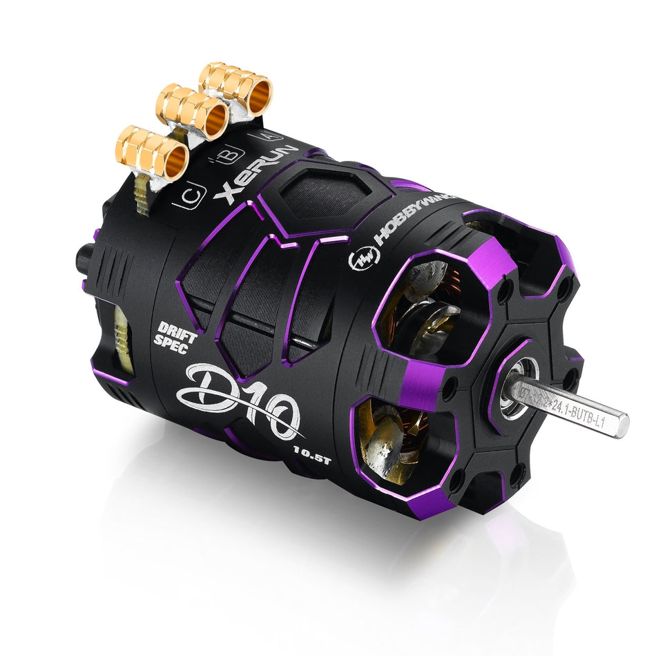 Hobbywing Xerun D10 Drift Brushless Motor 10.5T (Purple) 30401136 Default Title