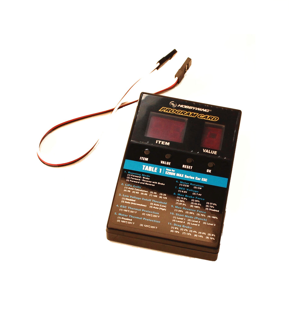 Hobbywing LED Program Card - General Use for Cars, Boats, and Air 30501003 Default Title