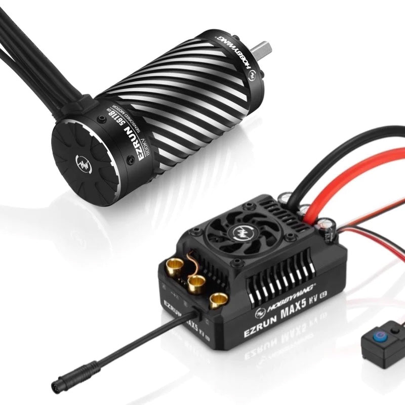 Hobbywing EZRun MAX5 G2 Sensored Brushless ESC & Motor Combo 56118SD 800kV 38010602 Default Title