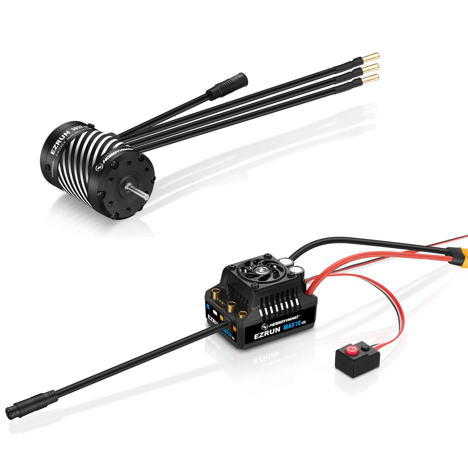 Hobbywing EZRun MAX10 G2 80 Amp Sensored Brushless Waterproof ESC/3652SD Motor Combo (5400kV) HWI38020348 Default Title