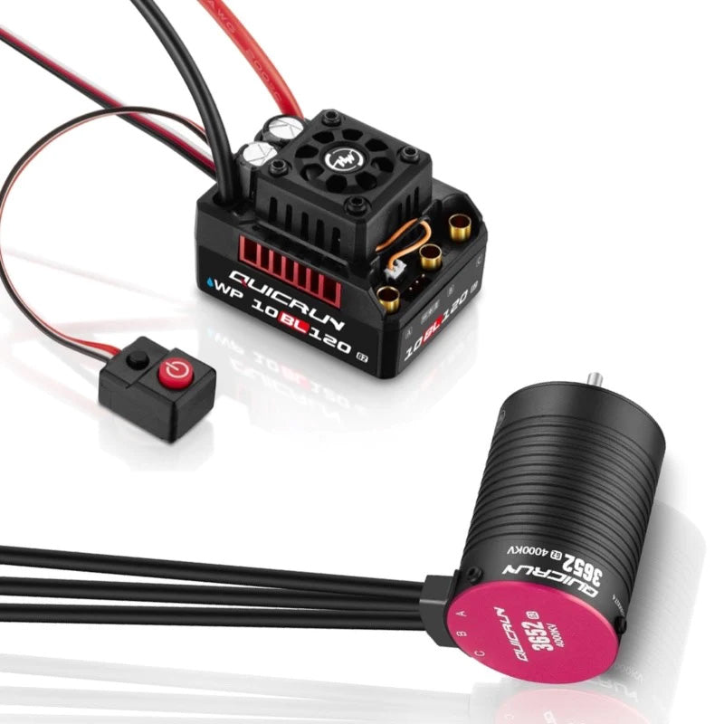 Hobbywing QuicRun 10BL120 G2 Sensorless Brushless ESC 3652SL Motor Combo 3250kV 38030207 Default Title