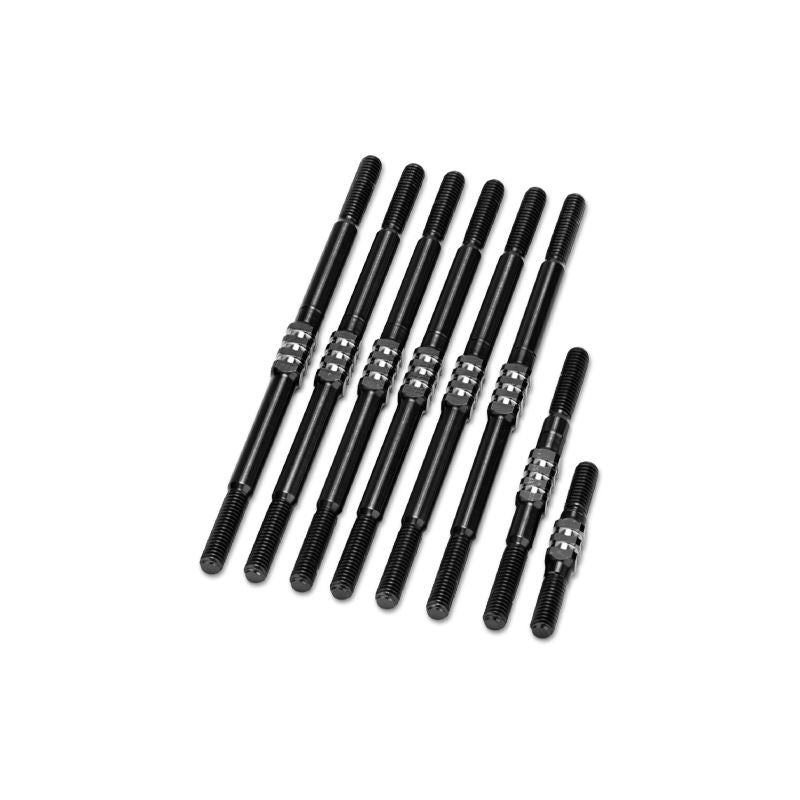 J Concepts RC10T Fin Titanium Turnbuckle Set, 8pc, Stealth Black 28282