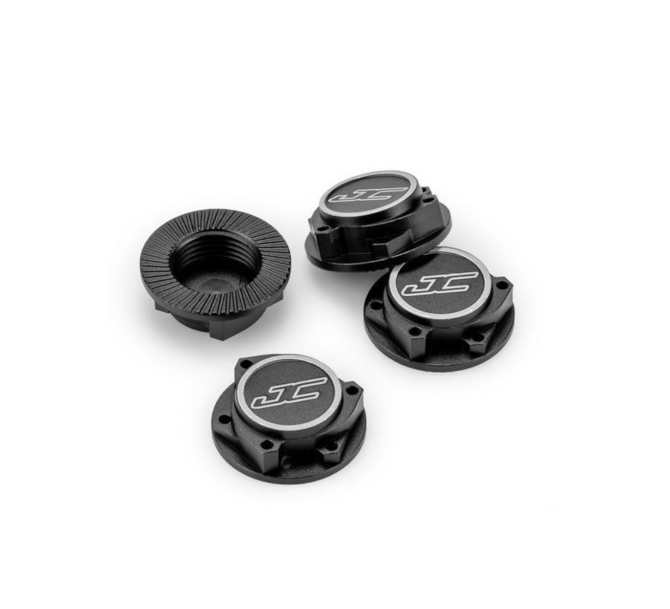 J Concepts 17mm Punisher "Clutch" Wheel Nut 4pcs Black Fits 1/8 Off-Road Vehicles 50212