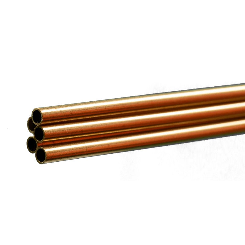 K & S Metals Round Brass Tube: 1/8" OD x 0.014" Wall x 36" Long 1145