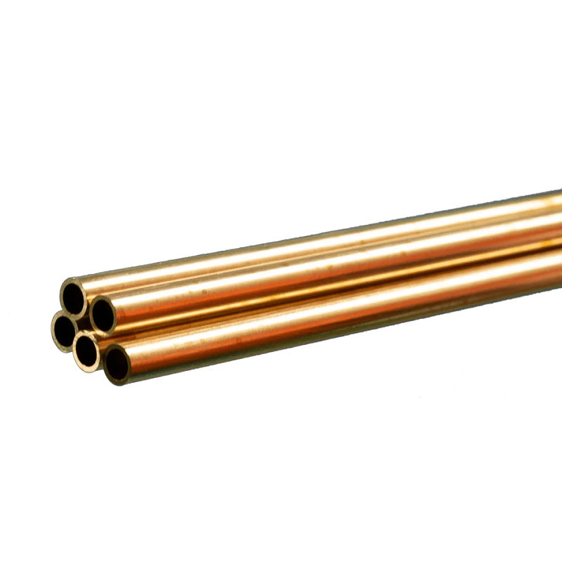 K & S Metals Round Brass Tube: 5/32" OD x 0.014" Wall x 36" Long 1146